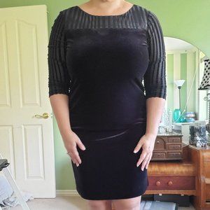 Alex Marie Velvet Black Dress
